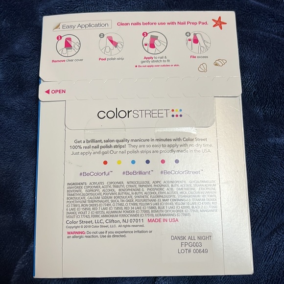 Color Street Pedicure Dansk All Night - Picture 2 of 2